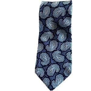 Retro Design Studios Men's Neck Tie. Paisley style print. blue/grey/tan. office